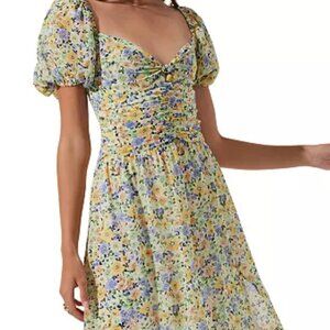 ASTR the Label Women's Irma Floral Print Midi Dress Size: XS